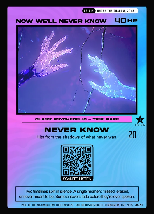 Now We'll Never Know trading card